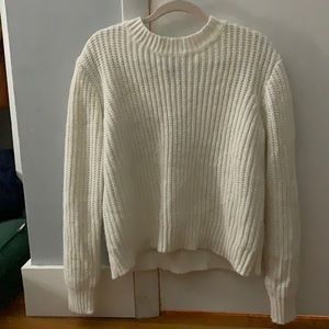 F21 white sweater